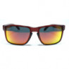 Casual Revo Wayfarer Sonnenbrille rot ice