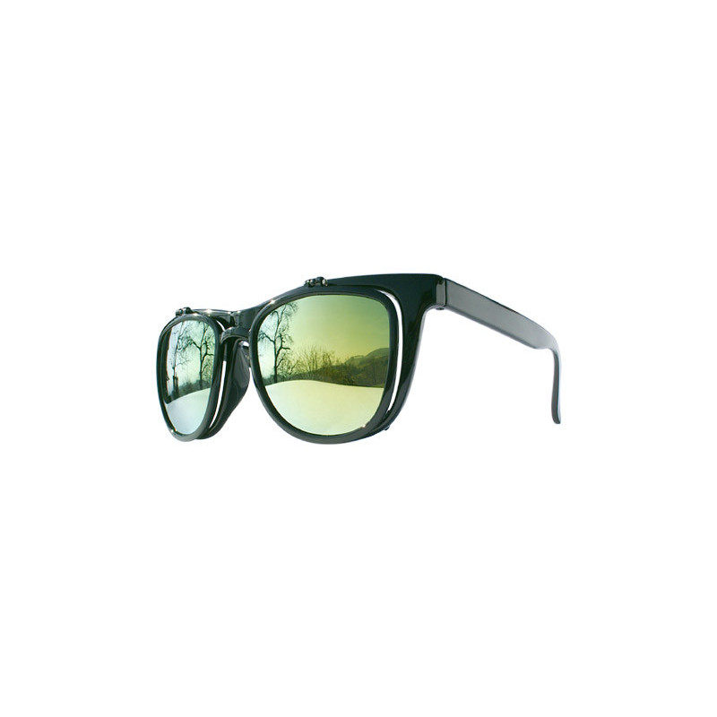 Flap Revo Wayfarer Sonnenbrille smoke'or'clear bk-yl