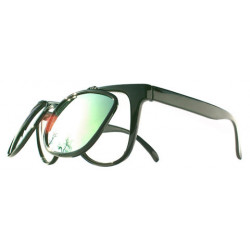 Flap Revo Wayfarer Sonnenbrille smoke'or'clear bk-yl