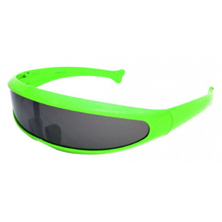 SciFi Roboter Techno Party Future Designer Sonnenbrille green