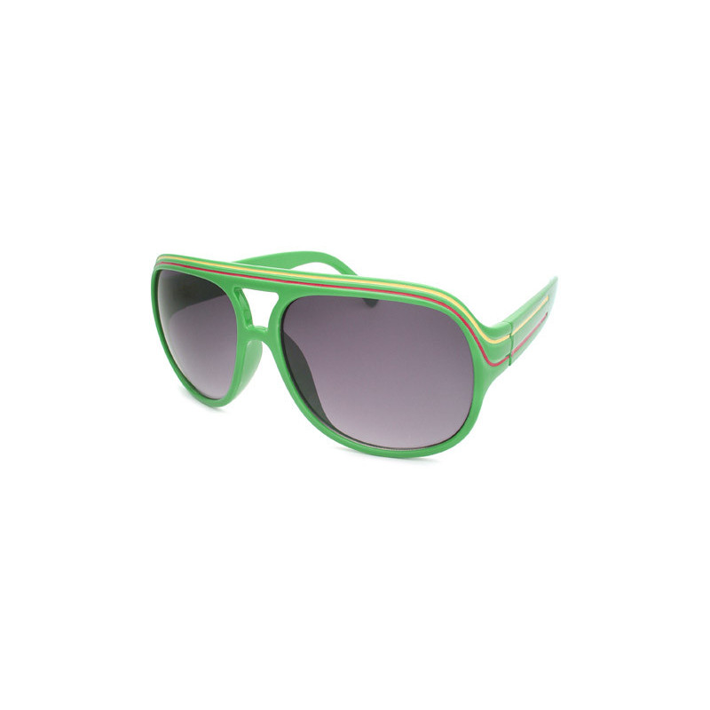 Retro Dual Stripes Aviator Designer Sonnenbrille rt34 green