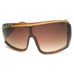 Ungleichförmige Vintage Sonnenbrille Asymmetric Fashion brown