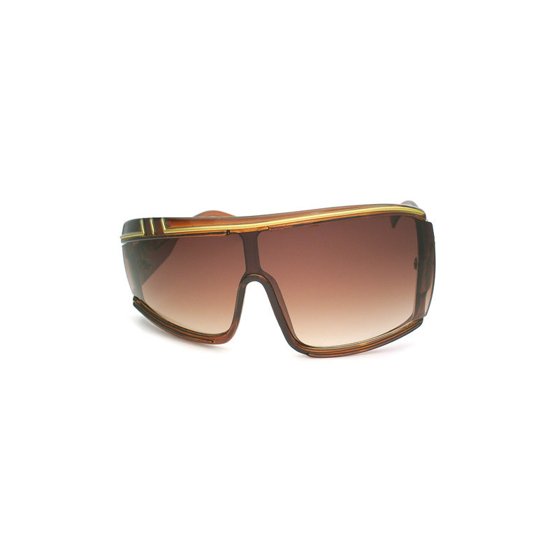 Ungleichförmige Vintage Sonnenbrille Asymmetric Fashion brown