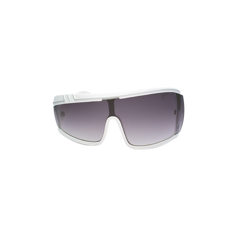 Ungleichförmige Vintage Sonnenbrille Asymmetric Fashion white