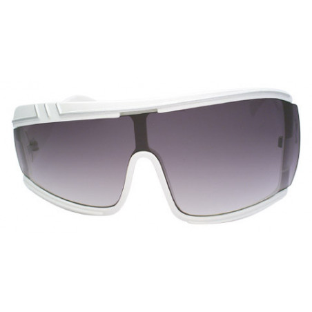 Ungleichförmige Vintage Sonnenbrille Asymmetric Fashion white