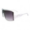 Ungleichförmige Vintage Sonnenbrille Asymmetric Fashion white