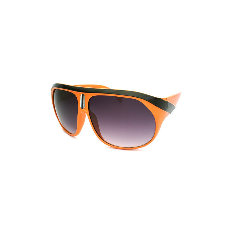 Aviator Retro Kult Sonnenbrille Expanded Stripes ruby orange