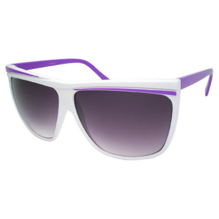 Retro 80s Lady Vintage Sonnenbrille Spike Stripes white purple