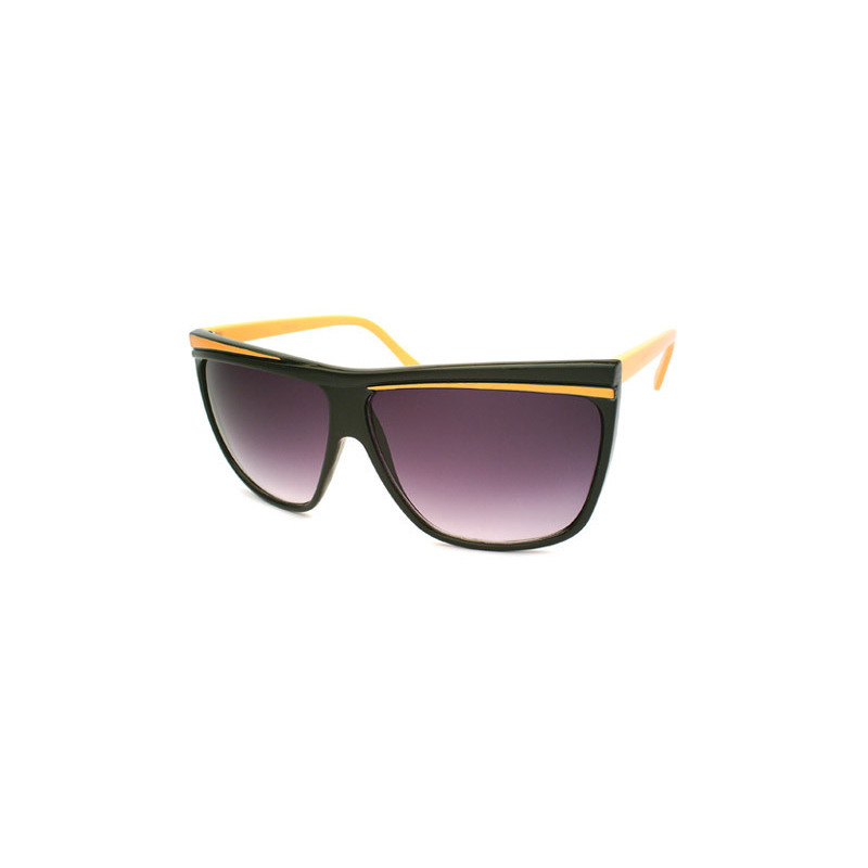 Retro 80s Lady Vintage Sonnenbrille Spike Stripes black orange