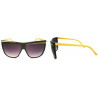 Retro 80s Lady Vintage Sonnenbrille Spike Stripes black orange