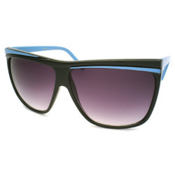 Retro 80s Lady Vintage Sonnenbrille Spike Stripes black blue