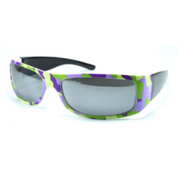 Verspiegelte camo Fashion Sonnenbrille purple