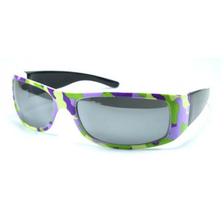 Verspiegelte camo Fashion Sonnenbrille purple