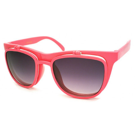 Flap Trend Wayfarer Sonnenbrille ruby'or'clear pink