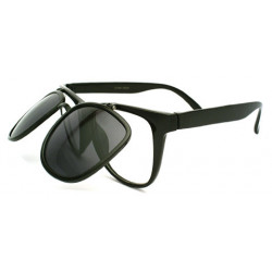 Flap Trend Wayfarer Sonnenbrille smoke'or'clear black