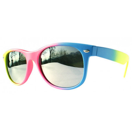 Verspiegelte NuRave Wayfarer Sonnenbrille yellow-pink-blue