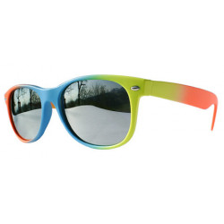 Verspiegelte NuRave Wayfarer Sonnenbrille orange-blue-yellow