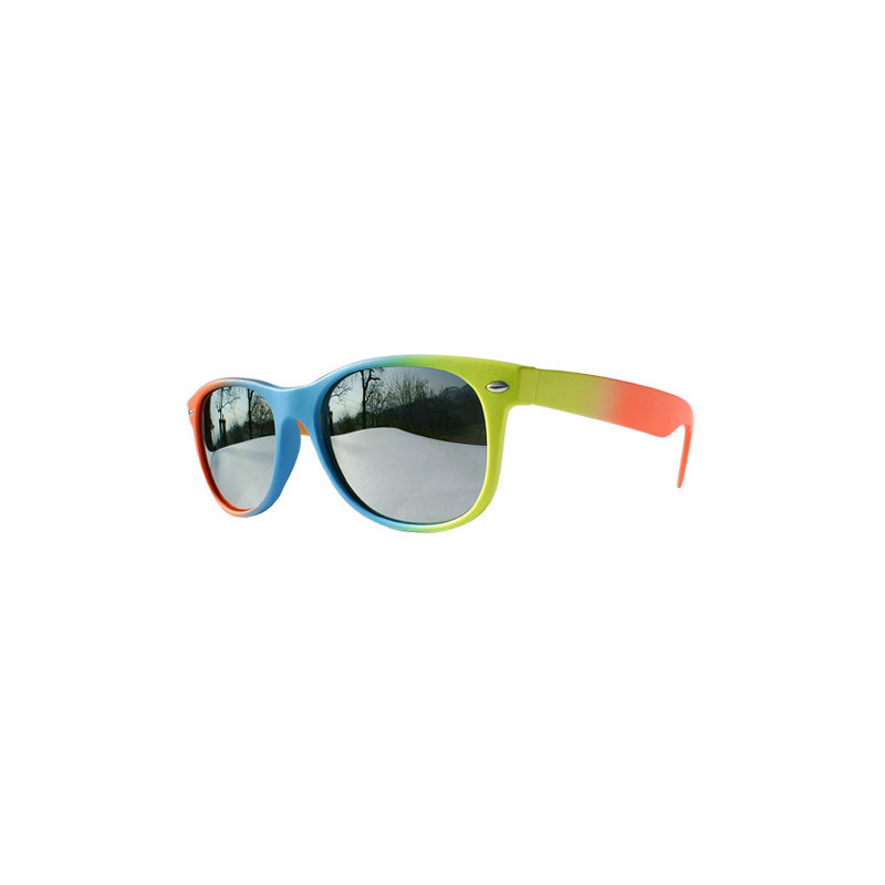 Verspiegelte NuRave Wayfarer Sonnenbrille orange-blue-yellow