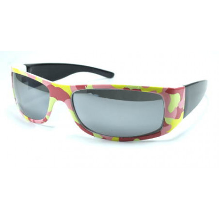 Verspiegelte camo Fashion Sonnenbrille pink