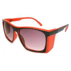 Retro 70s Vintage Sonnenbrille Square Stripes ruby red