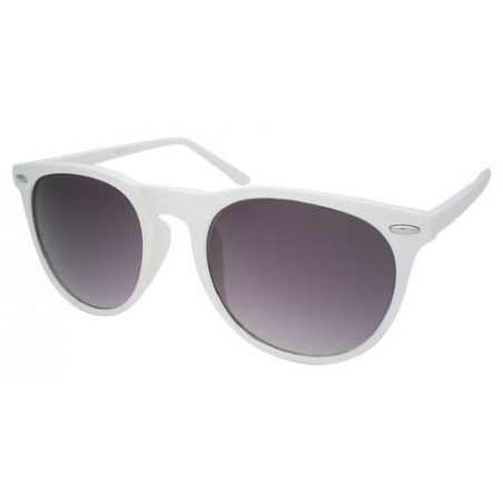 Lady Vintage runde Wayfarer Sonnenbrille white ruby