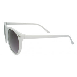 Lady Vintage runde Wayfarer Sonnenbrille white ruby