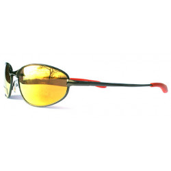 Ovale Sport Sonnenbrille mit Revo Verspiegelung gunmetal red