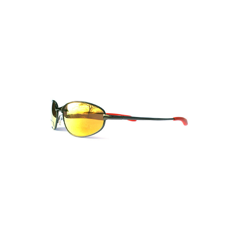 Ovale Sport Sonnenbrille mit Revo Verspiegelung gunmetal red