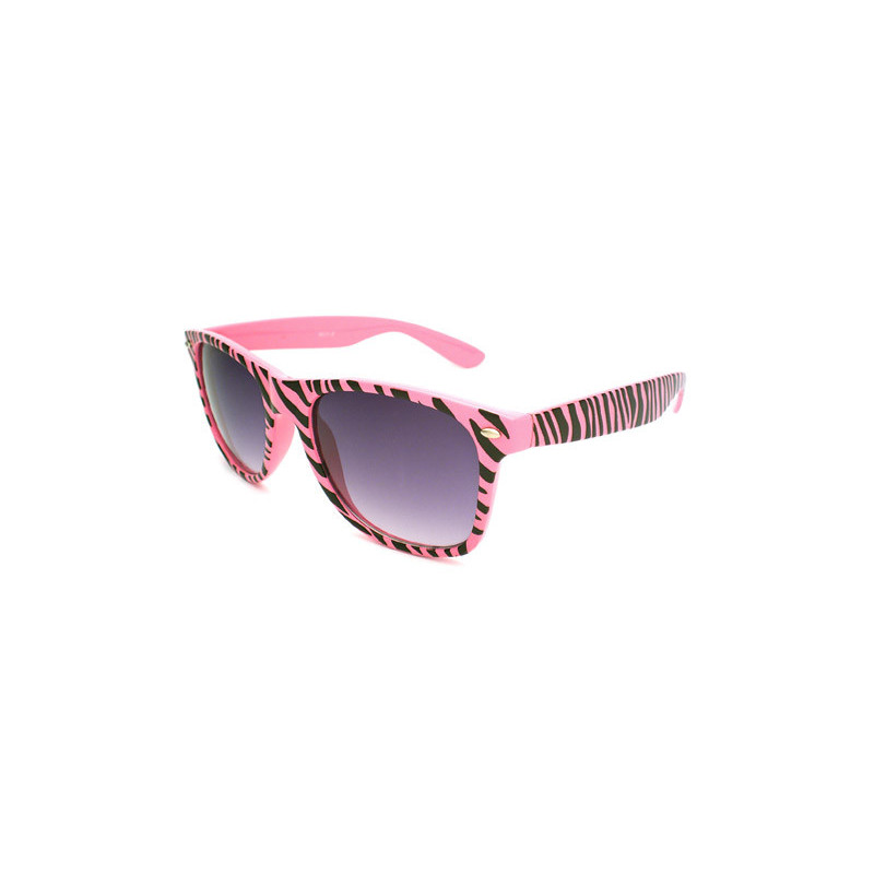 Blues Brothers Safari Zebra Designer Sonnenbrille pink