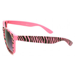 Blues Brothers Safari Zebra Designer Sonnenbrille pink