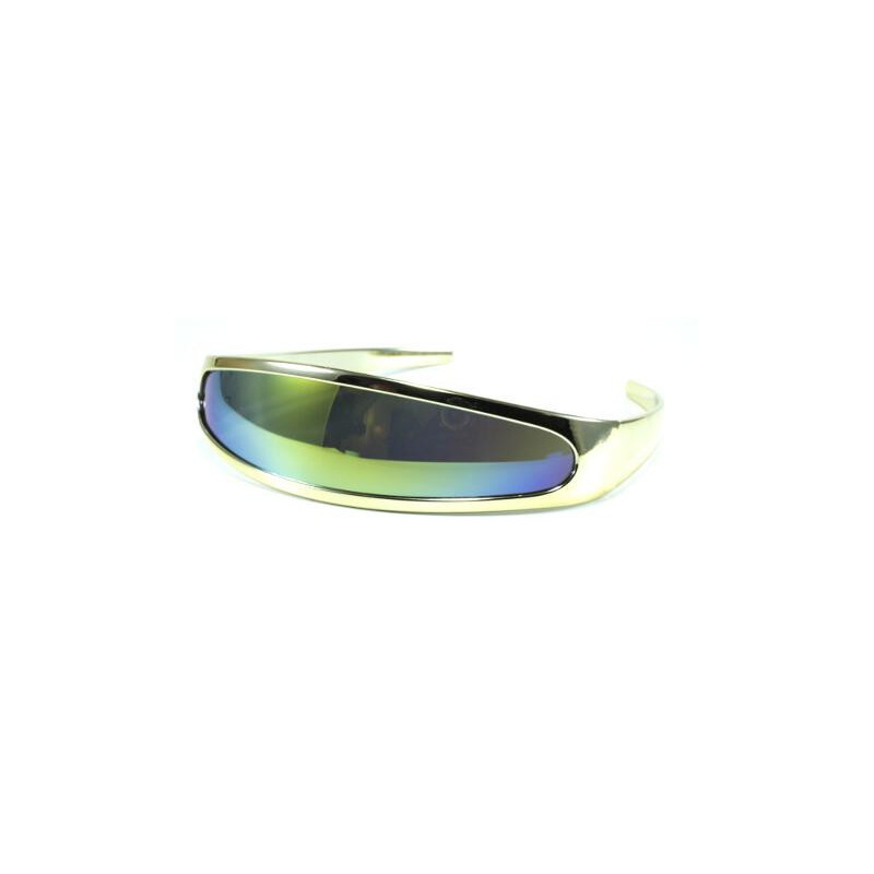 Roboter Party Sonnenbrille VISOR metallic gold