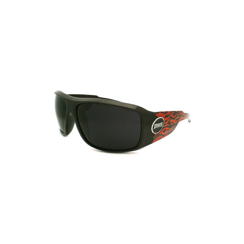 LOCS® Hardcore Designer Sonnenbrille Flame 70-lo black red