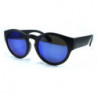 Runde Wayfarer Sonnenbrille revo blau matt