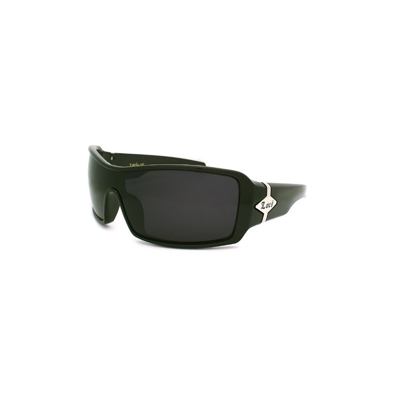 LOCS® Hardcore Designer Sonnenbrille Shield 68-lo black shine