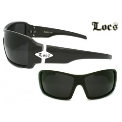 LOCS® Hardcore Designer Sonnenbrille Shield 68-lo black shine