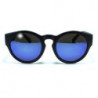 Runde Wayfarer Sonnenbrille revo blau matt