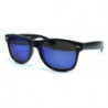 Matte Wayfarer Sonnenbrille revo blau