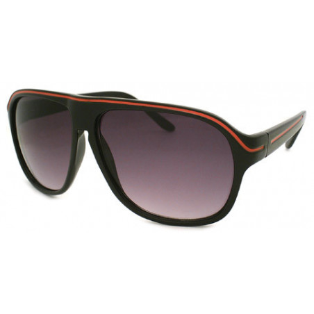 Retro Stripe Designer Sonnenbrille Grösse M black-rd