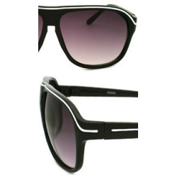 Retro Stripe Designer Sonnenbrille Grösse M black-rd