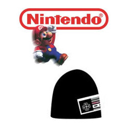 Nintendo® Beanie Mütze Controller beidseitig bedruckt