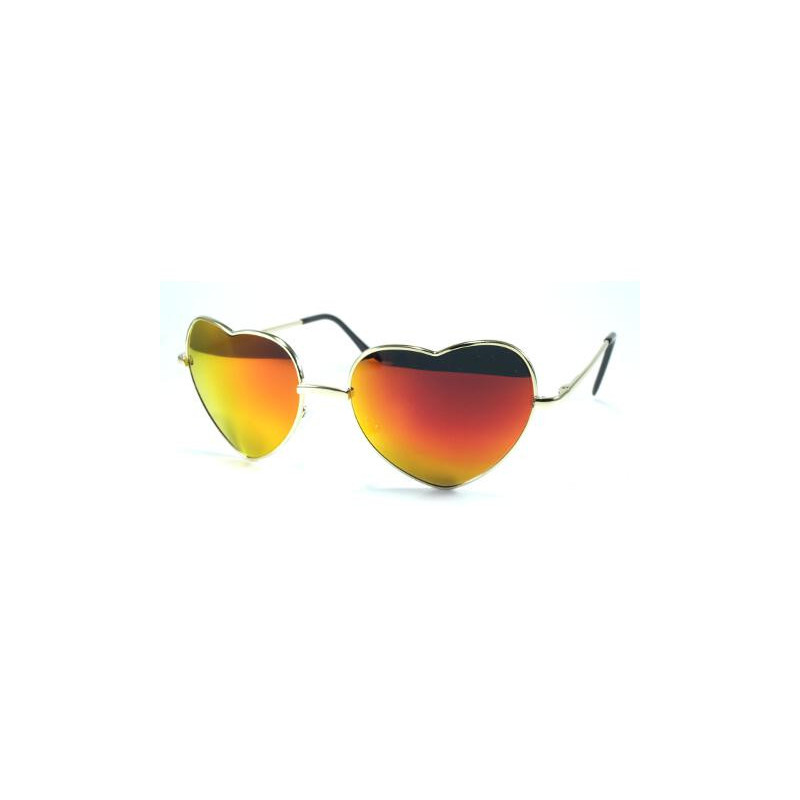 Herzförmige Sonnenbrille SWEETHEART orange