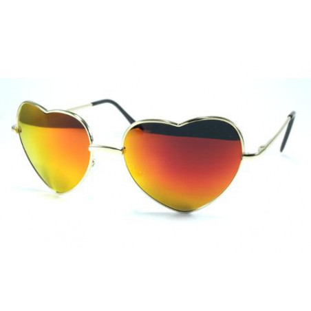 Herzförmige Sonnenbrille SWEETHEART orange