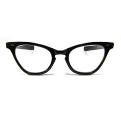 Lady Nerd-Brille Wayfarer CatEye Clear Lens Sonnenbrille schwarz