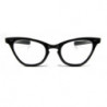 Lady Nerd-Brille Wayfarer CatEye Clear Lens Sonnenbrille schwarz