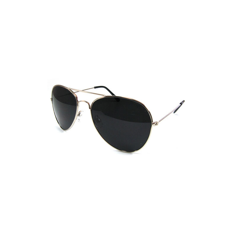 Aviator Sonnenbrille Fliegerbrille super dark chrom