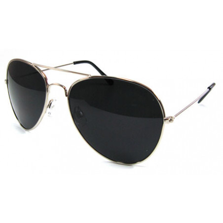 Aviator Sonnenbrille Fliegerbrille super dark chrom