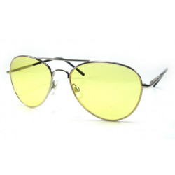 Crazy Colors Aviator Sonnenbrille chrom/ gelb