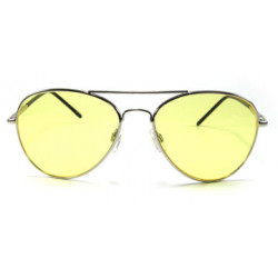 Crazy Colors Aviator Sonnenbrille chrom/ gelb