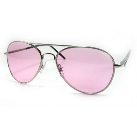 Crazy Colors Aviator Sonnenbrille chrom/ pink