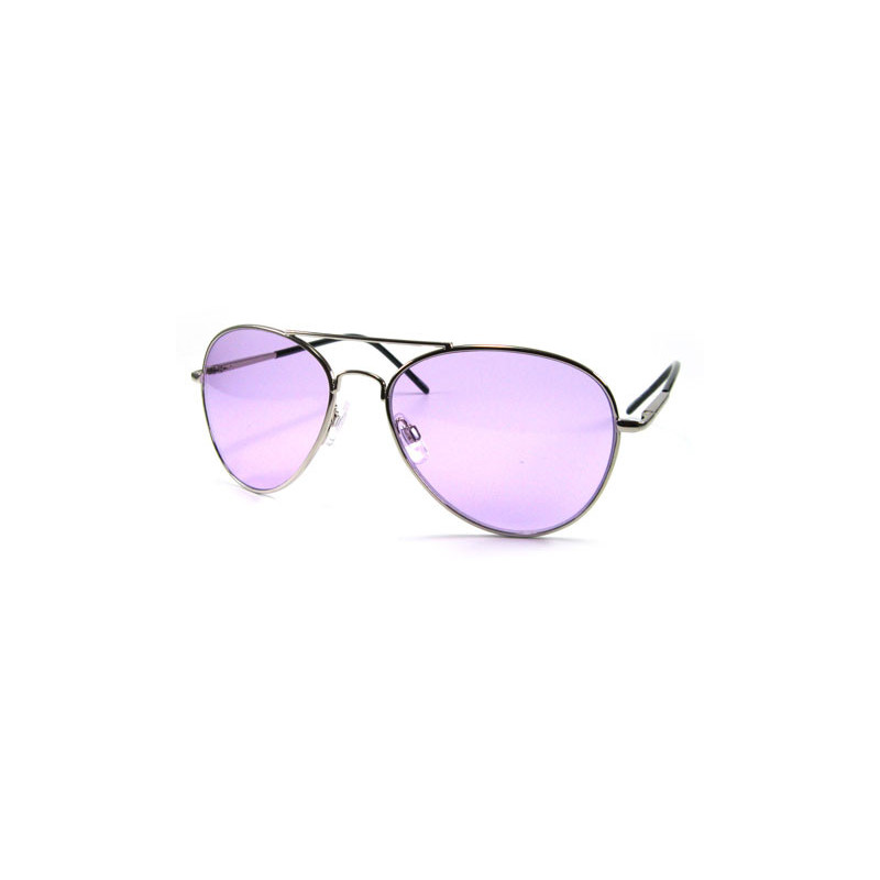 Crazy Colors Aviator Sonnenbrille chrom/ purple